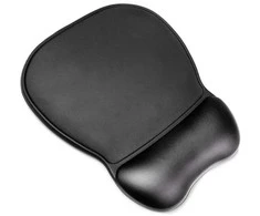 Wozinsky Ergonomic Pelės kilimėlis and Riešo atrama Gel Eco Leather Large Anti-Slip – juodos spalvos