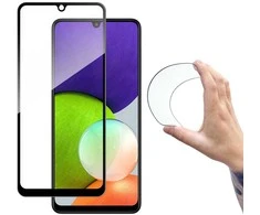 Wozinsky Folia szklana grūdintas stiklas su ramką na ekran Samsung Galaxy A22 4G Full Cover Flexi Nano juoda