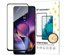 Wozinsky Grūdintas stiklas 9H viso ekrano Motorola Moto G54 su juodu Full Glue rėmeliu