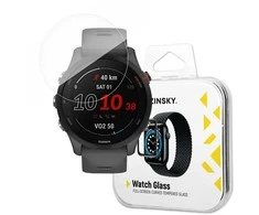 Dėklas Grūdintas stiklas 9H viso ekrano Garmin Forerunner 255 su juodas Full Glue rėmelis