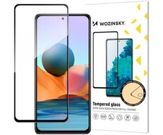 LCD apsauginis stikliukas "Wozinsky 5D Full Glue" Xiaomi Redmi Note 10 Pro/Xiaomi 12T/12T Pro/Mi 11i/Mi 11T/Mi 11T Pro/POCO F3/POCO X5 5G/POCO X5 Pro 5G pritaikytas dėklui juodas