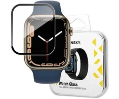 Wozinsky Hibridinis apsauginis stiklas Apple Watch 7/8/9 41mm Watch Glass juodas