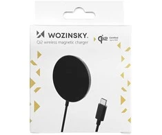 Wozinsky 15W Wireless Qi2 belaidis įkroviklis – juodos spalvos