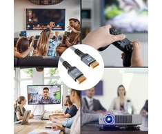 Wozinsky WPS-16AYL3S DisplayPort 2.1 Cable 80 Gb/s 16K@60Hz 8K@120Hz 4K@240Hz HDR HDCP DSC 3m - Juodas