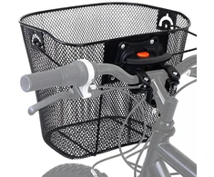 Wozinsky WKM-MM metal handlebar bicycle basket - juodas