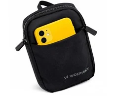 Wozinsky WMS-W1 Unisex Mini Shoulder Bag Atsparus vandeniui Dual-Compartment for Phone - Juodas
