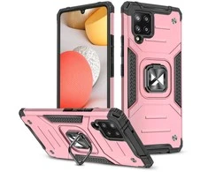 Dėklas Wozinsky Armored dėklo dangtelis + magnetinis laikiklis Samsung Galaxy A42 5G Ring Armor rožinė
