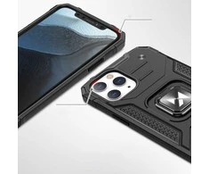 Wozinsky Ring Armor dėklas iPhone 13 Pro – rožinis, su žiedu