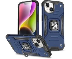 Dėklas Wozinsky Pancerne etui su laikikliu na palec do iPhone 15 Plus Ring Armor mėlyna