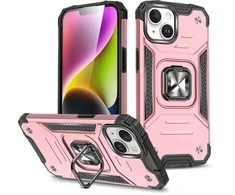 Wozinsky Ring Armor dėklas iPhone 15 Plus su žiedu ir stovu – auksinis