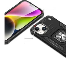Dėklas Wozinsky Pancerne etui su laikikliu na palec do iPhone 15 Plus Ring Armor mėlyna