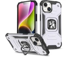 Wozinsky Ring Armor dėklas iPhone 15 Plus – sidabrinis