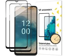 Wozinsky Rinkinys 2x Grūdintas stiklas 9H na cały ekran Nokia G22 su czarną ramką