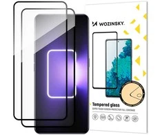 Rinkinys 2x Grūdintas stiklas 9H na cały ekran Realme GT Neo 5 / Realme GT3 su czarną ramką