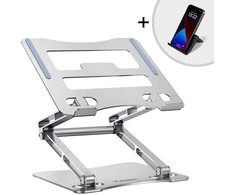 Wozinsky WRS-CPY75DSS aluminum nešiojamo kompiuterio stovas – sidabro spalvos