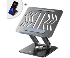 Nešiojamas kompiuteris stand Wozinsky WRS-CPY84SB 360 aluminum – juodos spalvos