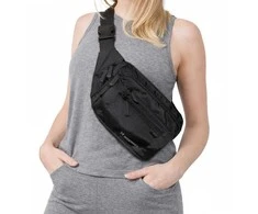 Wozinsky WSB-W1 unisex shoulder bag with adjustable strap, waterproof - juodas
