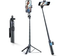 Selfie stick Wozinsky WC1Y70S telescopic tripod 1.7m with phone holder - juodas