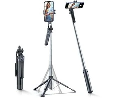 Wozinsky Selfie stick WC1Y30S telescopic tripod 1.3m with phone holder - juodas
