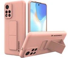 Wozinsky Silikoninis dėklas su pagrindiniu dėklu Xiaomi Poco M4 Pro 5G Kickstand Case razin