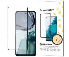 Wozinsky Durable grūdintas stiklas 9H viso ekrano Motorola Moto G62 su rėmeliu Case Friendly juoda