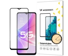 Wytrzymałe grūdintas stiklas 9H na cały ekran Realme Narzo 50 su ramką Case Friendly juoda