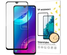Wozinsky Super Durable Full Glue Apsauginis stiklas Full Screen With Frame Case Friendly TCL 30 5G Juodas
