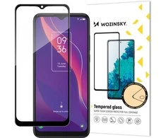 Wozinsky Durable grūdintas stiklas 9H viso ekrano TCL 306 su rėmeliu Case Friendly juoda