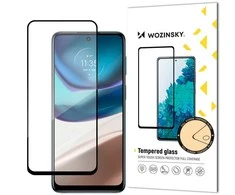 Wozinsky Patvarus 9H viso ekrano grūdintas stiklas, skirtas Motorola Moto G42 su dėklu draugišku juodu rėmeliu