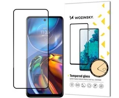 Wozinsky Durable grūdintas stiklas 9H viso ekrano Motorola Moto E32 su Frame Case Friendly juoda