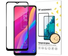 Wozinsky Patvarus grūdintas stiklas 9H viso ekrano TCL 30E su rėmeliu Case Friendly juoda