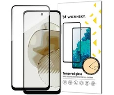 Wozinsky Patvarus grūdintas stiklas, skirtas Motorola G73 visam ekranui su Full Glue rėmeliu, juodas