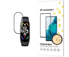 Dėklas Wozinsky Patvarus viso ekrano grūdintas stiklas su rėmeliu, skirtas Xiaomi Mi Band 8 Full Glue juodai