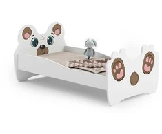 Luco Bonideco Vaikiška lova Animals su čiužiniu 144 cm x 80 cm x 70 cm, meškiukas