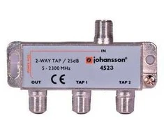Šakotuvas Dviejų krypčių čiaupas 5-2300 MHz Johansson 4523 25dB