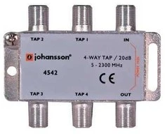 4 krypčių čiaupas 5-2300 MHz Johansson 4542 20dB