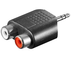 Adapteris audio 2x RCA - Jack 3.5mm STEREO Goobay