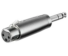 Goobay AV adapteris XLR adapteris, 6,35 mm AUX stereo lizdo kištukas prie XLR lizdo