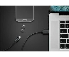 Wentronic Adapterio USB-C lizdas, microUSB 2.0 kištukas Goobay BLK