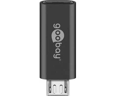 Wentronic Adapterio USB-C lizdas, microUSB 2.0 kištukas Goobay BLK