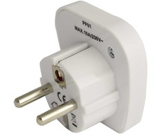 Goobay 94028 World to EU Travel Adapteris, kelionių adapteris (UK, US, IT, CH, į EU), Juoda