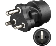 Goobay Pietų Afrikos tinklo adapteris, juoda