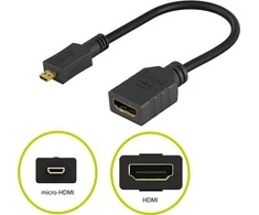 Goobay 58683 microHDMI - HDMI adapteris - 15cm