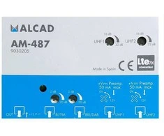 Alcad AM-487 stiebo stiprintuvas 32dB 2xUHF+VHF+FM