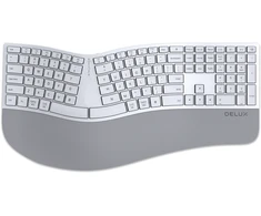 Belaidė ergonominė klaviatūra GM909, balta