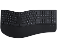 Belaidė ergonominė klaviatūra GM909, juoda