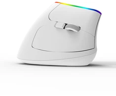 Belaidė pelė pionowa Delux M618C RGB balta