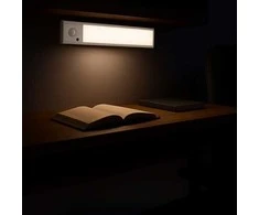 Belaidė LED lempa su judesio jutikliu, 20 cm, sidabrinė