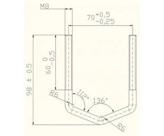 Corab Antenos spaustukas F18mm balkono tvirtinimui, 2 vnt