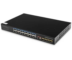 Šakotuvas 24 prievadų komutatorius CUDY GS5024PS4-400W (Valdomas, PoE)